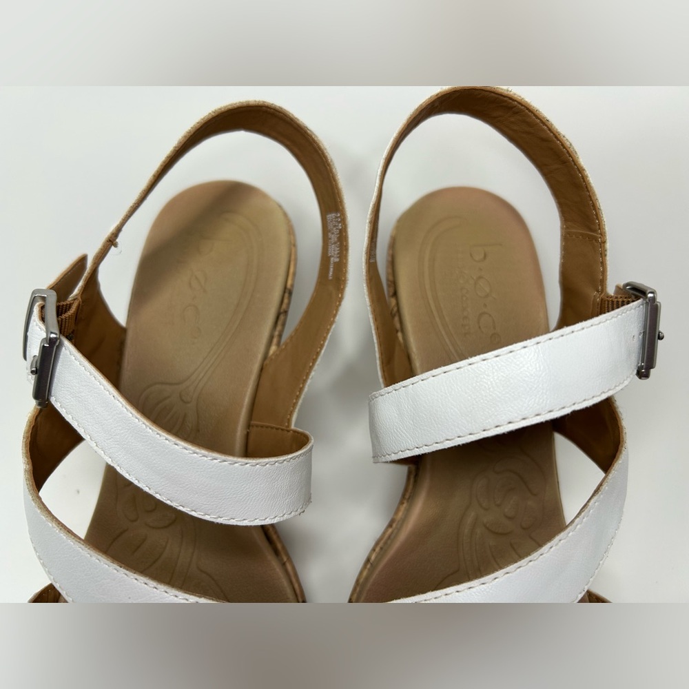 B.O.C. Schirra White Casual Open Toe Platform Cork Wedge Heel Sandal Size 11 - Picture 14 of 14